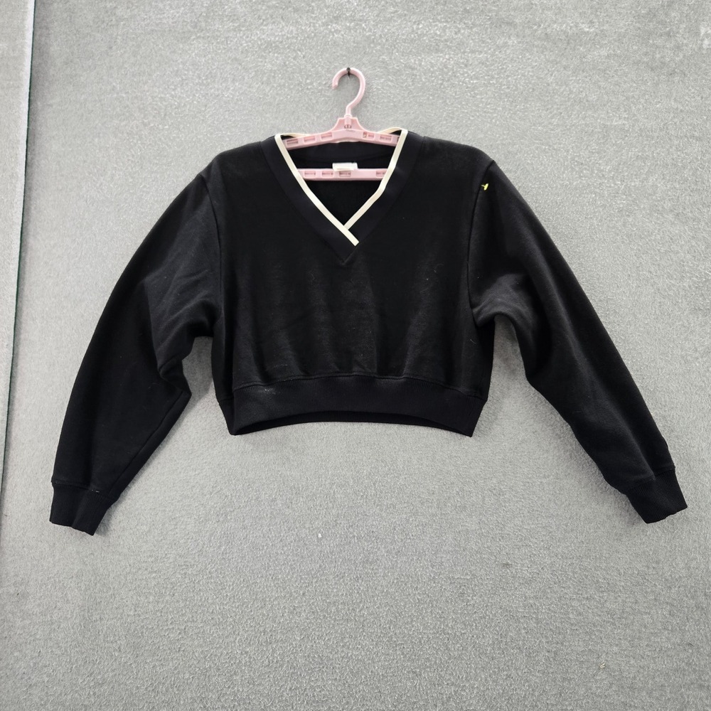Victoria's Secret PINK Women Sweatshirt M Black Long Sleeve